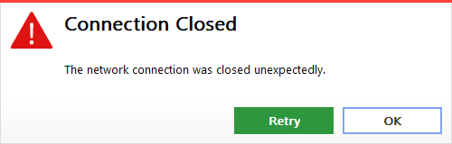 The network connection was closed unexpectedly